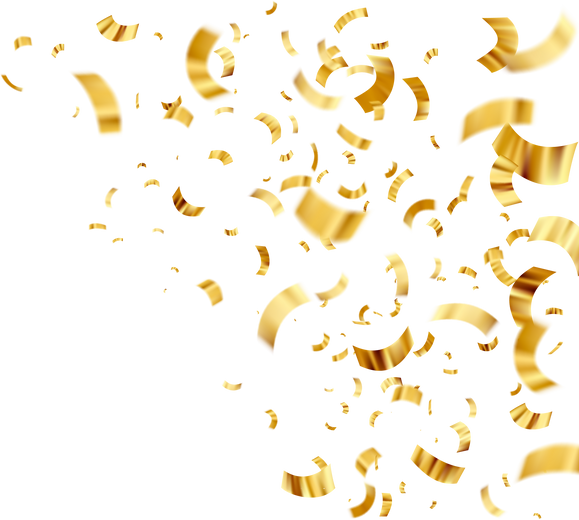 Gold overlay Confetti